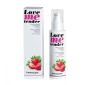 Съедобное согревающее массажное масло Love Me Tender Strawberry с ароматом клубники - 100 мл. - Love to Love - купить с доставкой в Ачинске