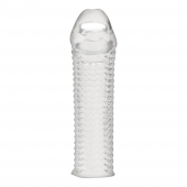 Текстурированная насадка на пенис Clear Textured Penis Enhancing Sleeve Extension - 16,5 см. - BlueLine - в Ачинске купить с доставкой