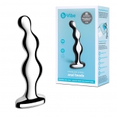 Стальной анальный фаллоимитатор для простаты Stainless Steel Anal Beads - 13 см. - b-Vibe - в Ачинске купить с доставкой