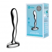 Стальной стимулятор простаты Stainless Steel Prostate Plug - 11,5 см. - b-Vibe - в Ачинске купить с доставкой
