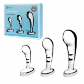 Набор из 3 стальных стимуляторов простаты Stainless Steel P-spot Training Set - b-Vibe - в Ачинске купить с доставкой