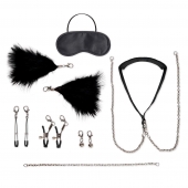 Большой эротический набор из 12 предметов Interchangeable Collar   Nipple Clips Set - Lux Fetish - купить с доставкой в Ачинске