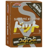 Презервативы Sagami Xtreme FEEL UP с точечной текстурой и линиями прилегания - 3 шт. - Sagami - купить с доставкой в Ачинске