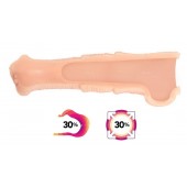 Телесная фантазийная насадка на член Cock Sleeve Size L - KOKOS - в Ачинске купить с доставкой