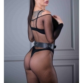 Черный кожаный пояс Sex Game - БДСМ Арсенал - купить с доставкой в Ачинске
