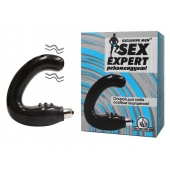 Чёрный массажёр простаты серии Sex Expert - Sex Expert - в Ачинске купить с доставкой