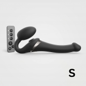 Черный безремневой страпон Multi Orgasm Size S с клиторальной стимуляцией - Strap-on-me - купить с доставкой в Ачинске