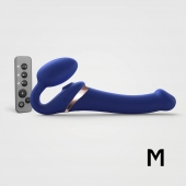 Синий безремневой страпон Multi Orgasm Size M с клиторальной стимуляцией - Strap-on-me - купить с доставкой в Ачинске