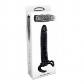 Чёрная насадка-фаллос для двойного проникновения INFLATABLE DILDO SLIM DONG  - 13,5 см. - Toyz4lovers - в Ачинске купить с доставкой