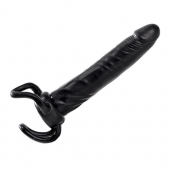 Чёрная насадка-фаллос для двойного проникновения INFLATABLE DILDO SLIM DONG  - 13,5 см. - Toyz4lovers - в Ачинске купить с доставкой