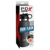 Серый мастурбатор в виде бутылки F*ck Flask - Pipedream - в Ачинске купить с доставкой