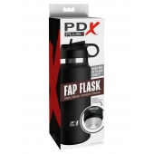 Черный мастурбатор в виде бутылки Fap Flask - Pipedream - в Ачинске купить с доставкой