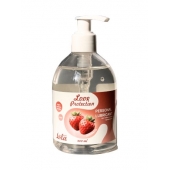 Лубрикант на водной снове Love Protection Strawberry с ароматом клубники - 300 мл. - Lola Games - купить с доставкой в Ачинске