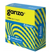 Классические презервативы с обильной смазкой Ganzo Classic - 3 шт. - Ganzo - купить с доставкой в Ачинске