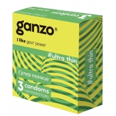 Ультратонкие презервативы Ganzo Ultra thin - 3 шт. - Ganzo - купить с доставкой в Ачинске