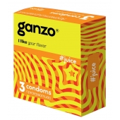 Ароматизированные презервативы Ganzo Juice - 3 шт. - Ganzo - купить с доставкой в Ачинске