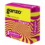 Презервативы с анестетиком для продления удовольствия Ganzo Long Love - 3 шт. - Ganzo - купить с доставкой в Ачинске