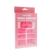 Набор из 7 розовых насадок на пенис ONE-A-DAY PENIS SLEEVES PINK - Seven Creations - в Ачинске купить с доставкой