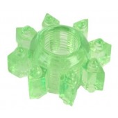 Зеленое эрекционное кольцо-звезда - Toyfa Basic - в Ачинске купить с доставкой