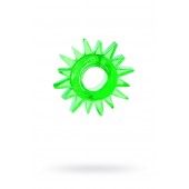 Зеленое эрекционное кольцо-солнце - Toyfa Basic - в Ачинске купить с доставкой