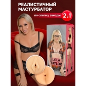 Двусторонний мастурбатор Lola Taylor - 22 см. - ФлешНаш - в Ачинске купить с доставкой