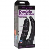 Черная насадка-фаллоимитатор для двойной стимуляции Double Penetrator - 16 см. - Doc Johnson - купить с доставкой в Ачинске