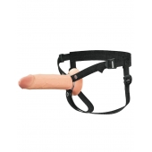Полый страпон на ремнях 8’’ Hollow Silicone Strap-on - Pipedream - купить с доставкой в Ачинске
