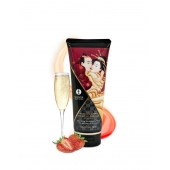 Массажный крем для тела с ароматом клубники и шампанского Sparkling Strawberry Wine - 200 мл. - Shunga - купить с доставкой в Ачинске