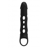 Черная насадка-удлинитель Vibrating Extender With Remote с вибрацией - Dream Toys - в Ачинске купить с доставкой