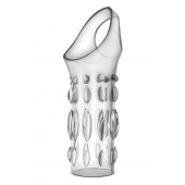 Прозрачная насадка на пенис Stretchy Studded Penis Sleeve Ring - Blush Novelties - в Ачинске купить с доставкой