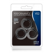 Набор из 3 черных эрекционных колец Black Small Penis Rings - Blush Novelties - в Ачинске купить с доставкой