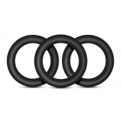 Набор из 3 черных эрекционных колец Black Small Penis Rings - Blush Novelties - в Ачинске купить с доставкой