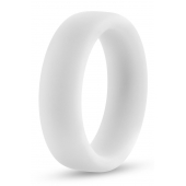 Белое люминесцентное эрекционное кольцо Silicone Glo Cock Ring - Blush Novelties - в Ачинске купить с доставкой