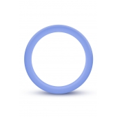 Голубое люминесцентное кольцо Silicone Glo Cock Ring - Blush Novelties - в Ачинске купить с доставкой