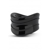 Черное эрекционное кольцо на мошонку Beef Ball Stretcher Snug - Blush Novelties - в Ачинске купить с доставкой