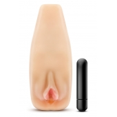 Мастурбатор-вагина с вибрацией Soft   Wet Natasha Realistic Beige Masturbator - Blush Novelties - в Ачинске купить с доставкой