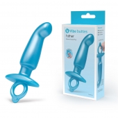 Голубая анальная пробка для массажа простаты Hither Silicone Prostate Plug - 14,3 см. - b-Vibe - в Ачинске купить с доставкой