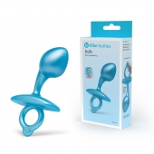 Голубая анальная пробка для массажа простаты Bulb Silicone Prostate Plug - 10,7 см. - b-Vibe - в Ачинске купить с доставкой