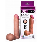 Фаллическая насадка для страпона UNICOCK 8  - 20 см. - LOVETOY (А-Полимер) - купить с доставкой в Ачинске