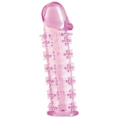 Розовая насадка на пенис с шипами - 12,5 см. - A-toys - в Ачинске купить с доставкой