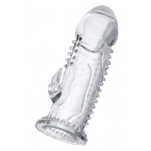 Прозрачная насадка на пенис с шипиками и коготком - 13,5 см. - A-toys - в Ачинске купить с доставкой