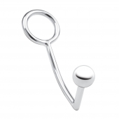 Кольцо на пенис с анальным стимулятором Stainless Steel Anal Hook   Cock Ring - BlueLine - в Ачинске купить с доставкой