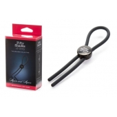 Тёмно-серое эрекционное кольцо с зажимом Again and Again Adjustable Cock Ring - Fifty Shades of Grey - в Ачинске купить с доставкой