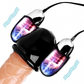 Черная стимулирующая насадка для головки полового члена Multi Speed Vibrating Penis Head Teaser - XR Brands - в Ачинске купить с доставкой