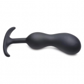 Черный массажер простаты с утяжелителями Premium Silicone Weighted Prostate Plug Large - 18,8 см. - XR Brands - в Ачинске купить с доставкой