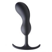 Черный массажер простаты с утяжелителями Premium Silicone Weighted Prostate Plug Large - 18,8 см. - XR Brands - в Ачинске купить с доставкой