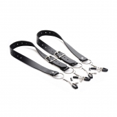 Ремни с зажимами для половых губ Spread Labia Spreader Straps with Clamps - XR Brands - купить с доставкой в Ачинске