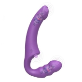 Фиолетовый безремневой страпон Straples Strap-On Dildo - Erokay - купить с доставкой в Ачинске