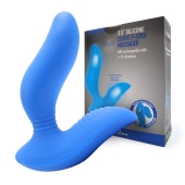 Синий вибромассажер простаты 3,5’’ Curve P-spot Massager - 12 см. - Erokay - в Ачинске купить с доставкой