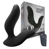 Черный вибромассажер простаты 3,5’’ Remote Control Curve P-spot Massager - 12 см. - Erokay - в Ачинске купить с доставкой